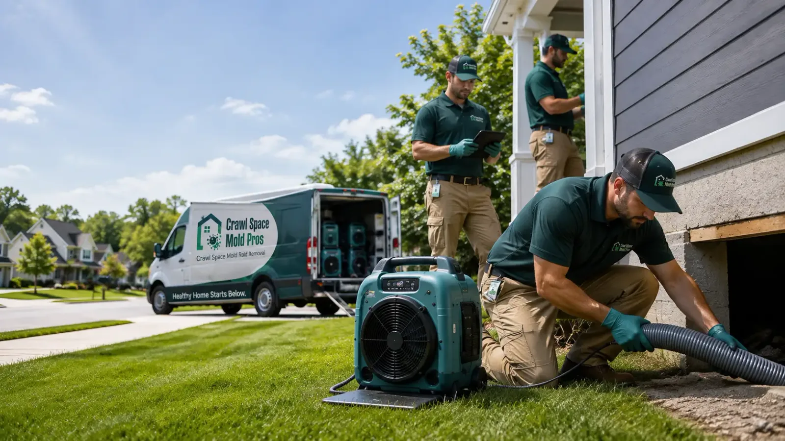 Crawl Space Mold Removal in Grantville, KS